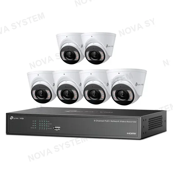 TP-LINK TP-LINK VIGI NK8MP-T6425-2T Kit 6 Cámaras 4MP IPC y NVR PoE+ 8 Canales