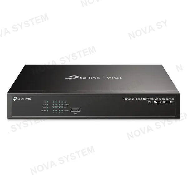 TP-LINK TP-LINK VIGI NVR1008H-8MP Grabador de Vídeo NVR 8 Canales 8MP PoE+ 113W