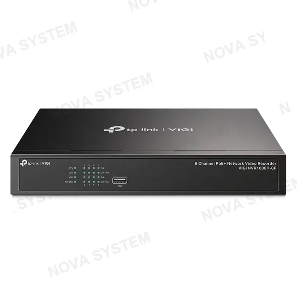TP-LINK TP-LINK VIGI NVR1008H-8P Grabador de Vídeo NVR 8 Canales 8MP PoE+ 53W