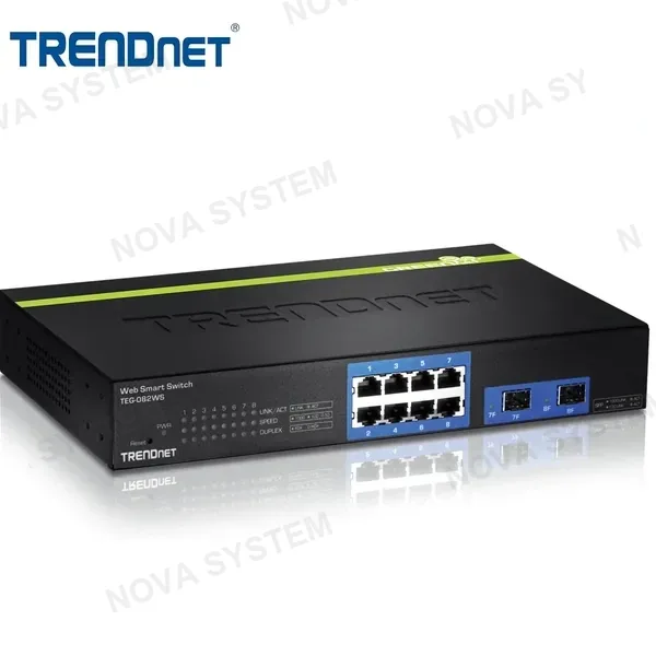 TRENDNET TRENDNET TEG-082WS Switch Web Smart Gigabit de 8 puertos con 2 ranuras SFP compartidas