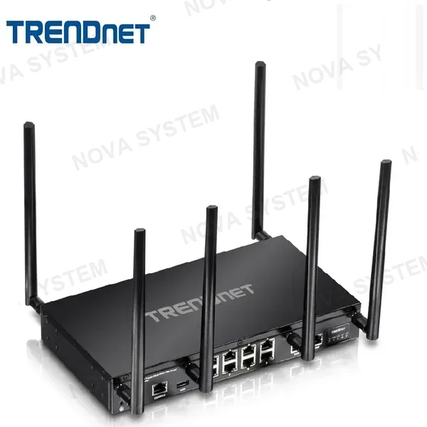 TRENDNET TRENDNET TEW-829DRU Router wireless AC3000 tribanda Gigabit WAN dual VPN SMB