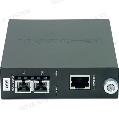 TRENDNET TRENDNET TFC-1000MSC Convertidor inteligente de fibra SC multimodo 1000Base-T a 1000Base-FX (220-550M)