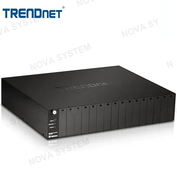 TRENDNET TRENDNET TFC-1600 - Sistema de chasis convertidor de fibra de 16 bahías
