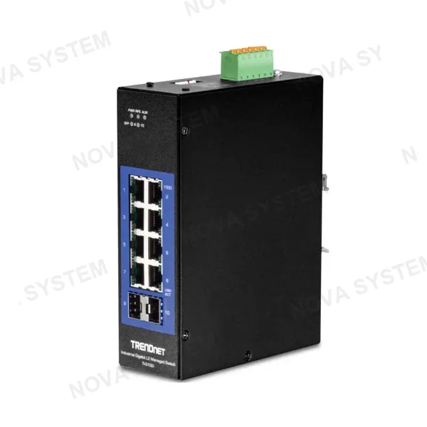TRENDNET TRENDNET TI-G102i - Conmutador de riel DIN industrial Gigabit L2 de 10 puertos