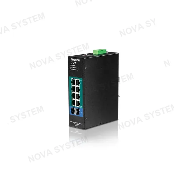TRENDNET TRENDNET TI-PG102i Switch industrial Gigabit L2 PoE administrado de puertos Gigabit PoE+ y 2 SFP