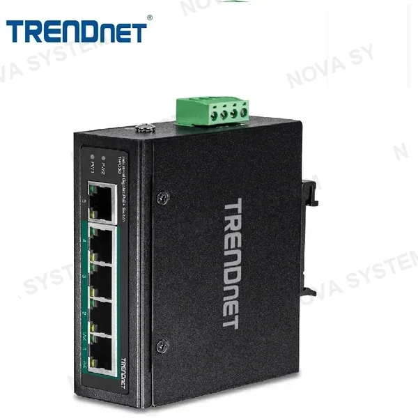 TRENDNET TRENDNET TI-PG50 Switch industrial Gigabit PoE de 5 puertos