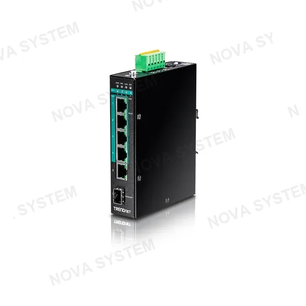 TRENDNET TRENDNET TI-PG541i Switch industrial capa 2 de 5 puertos Gigabit PoE+ y 1 SFP
