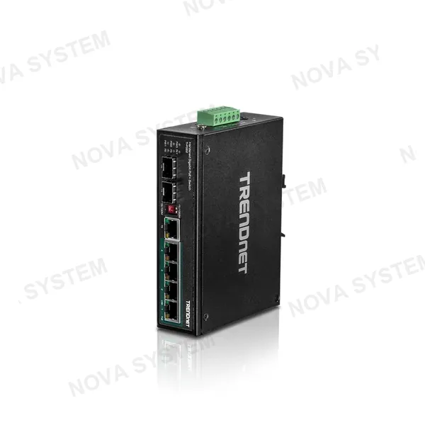 TRENDNET TRENDNET TI-PG62 Switch industrial Gigabit 5 puertos Gigabit PoE+ y 2 SFP