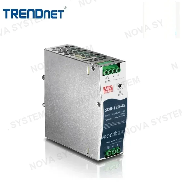TRENDNET TRENDNET TI-S12048 - Fuente de alimentación industrial de riel DIN de salida de 48 V 120 W