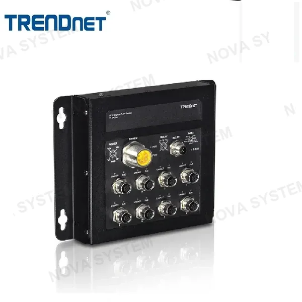 TRENDNET TRENDNET TI-TPG80 Switch industrial EN50155 M12 Gigabit PoE+ de 8 puertos