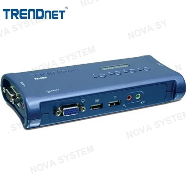 TRENDNET TRENDNET TK-409K - Switch KVM VGA-USB de 4 puertos con audio