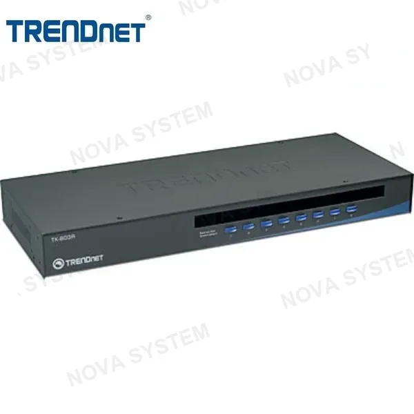 TRENDNET TRENDNET TK-803R Switch KVM VGA USB 8 puertos Montaje en rack USB/PS/2