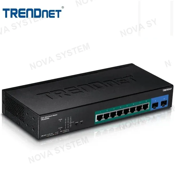 TRENDNET TRENDNET TPE-082WS - Switch Web Smart PoE de 10 puertos Gigabit