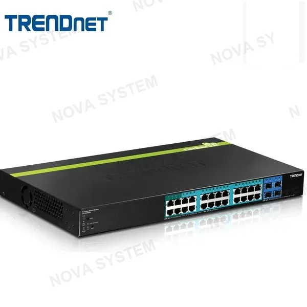 TRENDNET TRENDNET TPE-2840WS Switch Gigabit POE de 28 puertos con 4 ranuras SFP 185 W