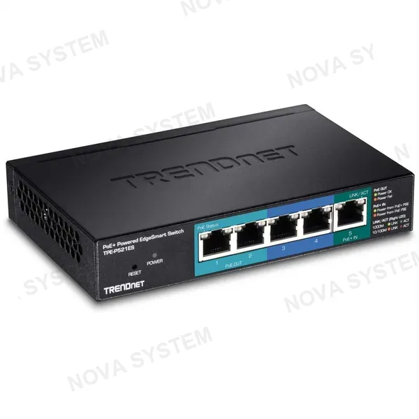 TRENDNET TRENDNET TPE-P521ES Switch Administrable PoE Gigabit 5 puertos 15 W