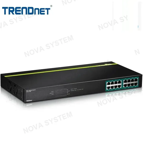TRENDNET TRENDNET TPE-TG160g - Switch GREENnet Gigabit PoE+ de 16 puertos (250 W)