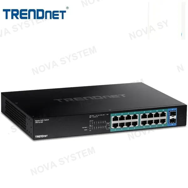 TRENDNET TRENDNET TPE-TG182 - Switch GREENnet Gigabit PoE de 16 puertos 2 SFP 240 W