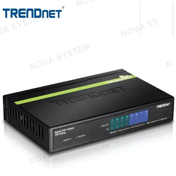 TRENDNET TRENDNET TPE-TG44g Swicth GREENnet Gigabit PoE de 8 puertos 65W