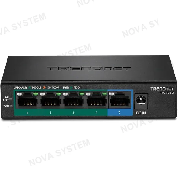 TRENDNET TRENDNET TPE-TG52 Switch Gigabit PoE de 5 puertos 31W