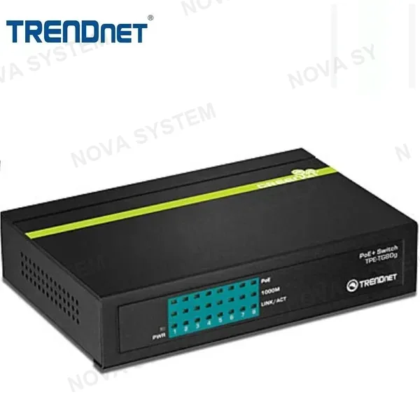 TRENDNET TRENDNET TPE-TG80g Switch GREENnet Gigabit PoE+ de 8 puertos 105w