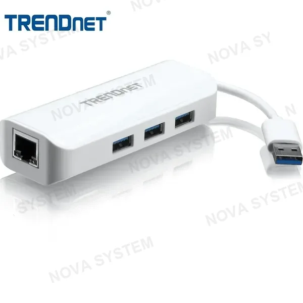 TRENDNET TRENDNET TU3-ETGH3 - Adaptador USB 3.0 a Gigabit Ethernet concentrador USB