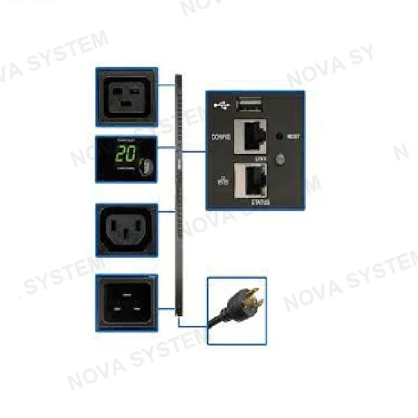 TRIPP LITE TRIPP LITE PDUNMV15LX Unidad de Distribución de Energía (PDU) Monofásica Monitorizada de 1.4kW interfaz de plataforma LX
