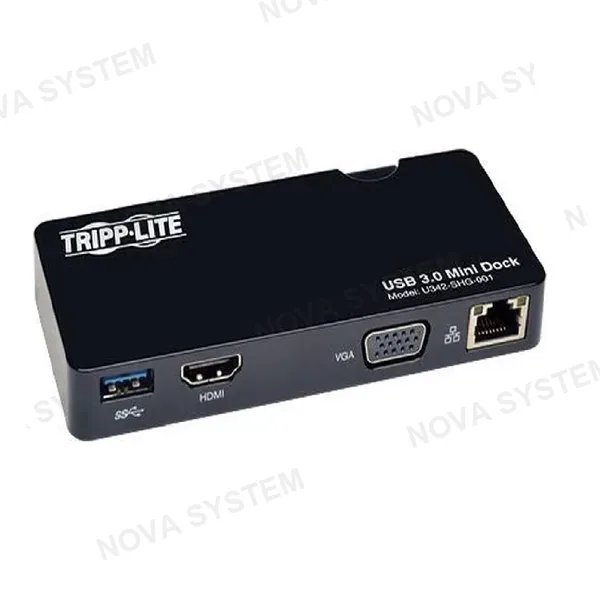 TRIPP LITE TRIPP LITE U342-SHG-001 Mini Docking VGA Serie Estación de conexión USB 3.x(5 Gbps) con HDMI Vídeo VGA GbE