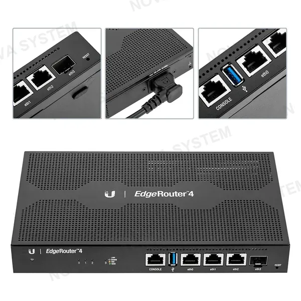 UBIQUITI UBIQUITI ER-4 Router EDGEROUTER 4 Puertos 1SFP Balanceador
