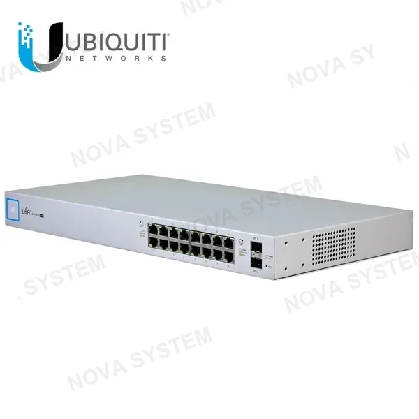 UBIQUITI UBIQUITI US-16-150W, Switch unifi administrable de 16 puertos (16 gibabit poe+ 802.3at/af y pasivo 24v + 2 sfp) 150 watts