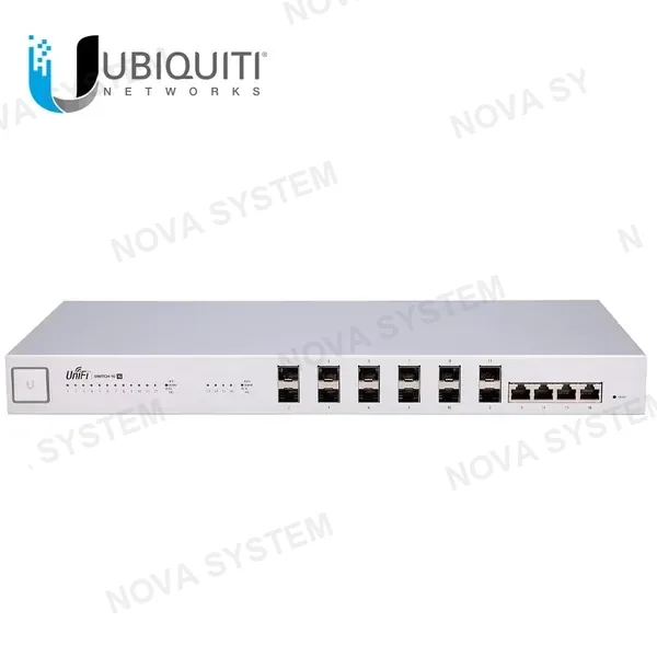 UBIQUITI UBIQUITI US-16-XG, Unifi switch 16 xg, capa 2 de 12 puertos sfp+ 10 gb + 4 puertos 10g base-t (rj-45)