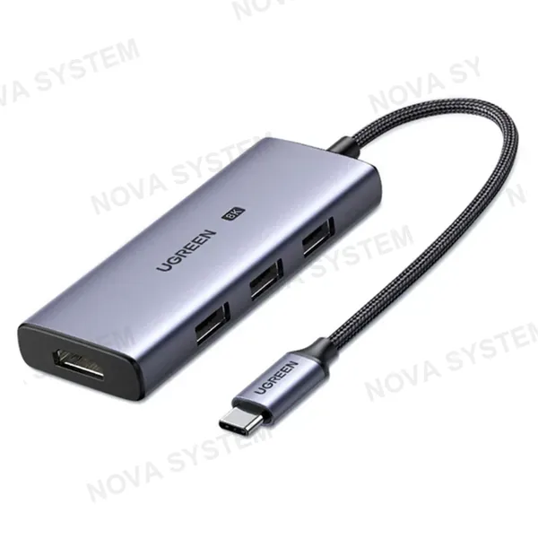 UGREEN UGREEN CM500 50629 Adaptador HUB 4 en 1 USB-C 3.1 a 3USB 3.0 HDMI 8K