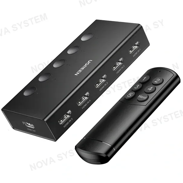 UGREEN UGREEN CM568 90512 Switch 5 entradas y 1 salida HDMI 4K 60Hz con control remoto