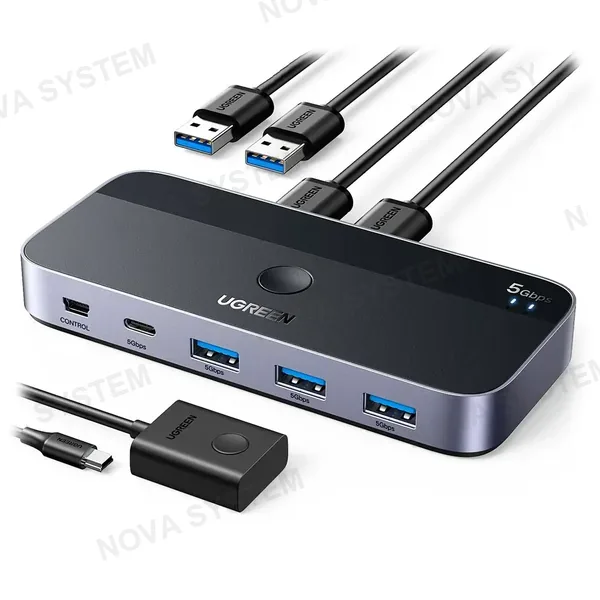 UGREEN UGREEN CM662 15705 Switch USB 3.0 2Pc´s 4 salidas