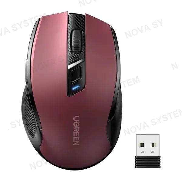 UGREEN UGREEN MU006 25752 Mouse Inalámbrico 2.4Ghz BT Ergonómico Rojo