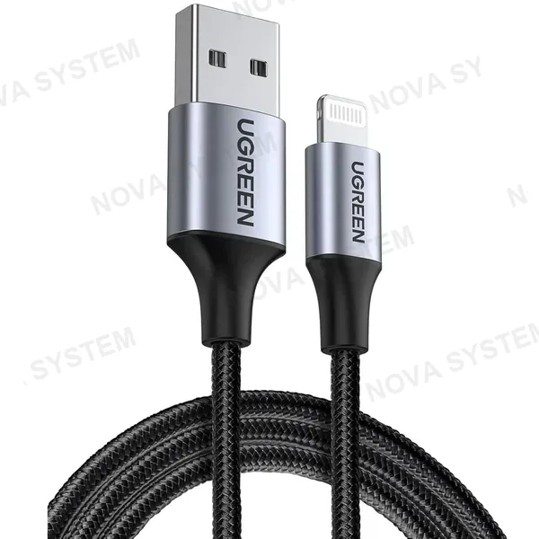 UGREEN UGREEN US199 60156 Cable de Datos de Carga USB-A a Lightning Negro