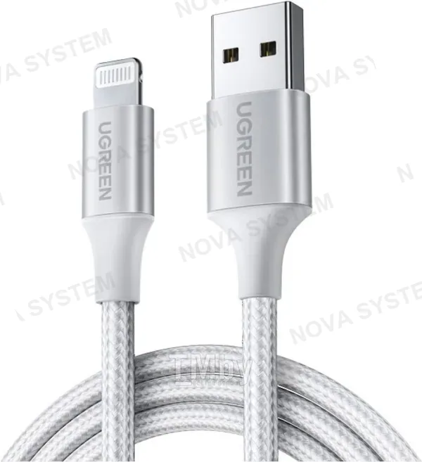 UGREEN UGREEN US199 60161 Cable de Datos de Carga USB-A a Lightning Plateado