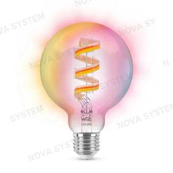WIZ WIZ Foco Globo filamento WIFI inteligente G95, E27, 6.3w, luz blanca y multicolor, 470 lúmenes 929003267212