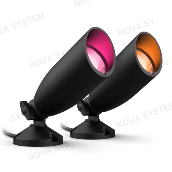 WIZ WIZ GROUND SPOTLIGHT Kit Lámpara de piso WIFI inteligente para exterior RGB, 10w, 540 lúmen, IP65, 2-PACK 929003258301