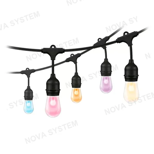WIZ WIZ Guirnalda WIFI inteligente, 12 Bombillas RGB, 12w, 120 Lúmenes para decoración exterior 929003213201
