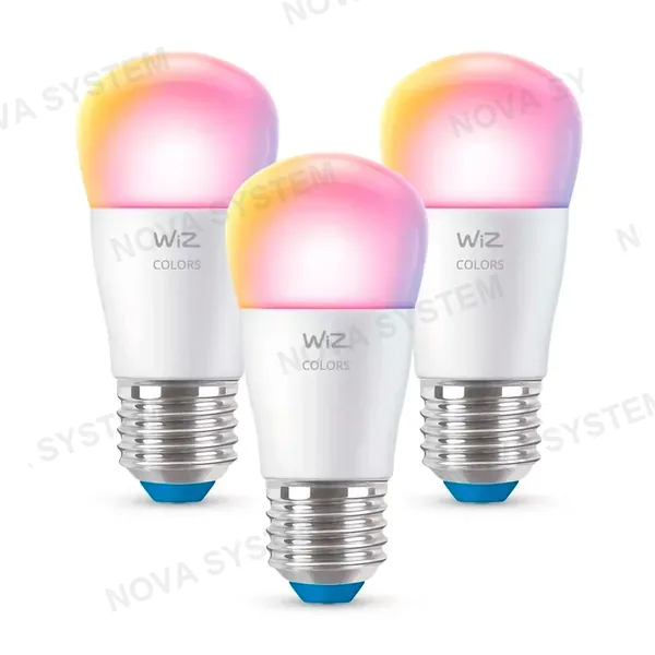 WIZ WIZ PACK-3 Foco Inteligente P45 E27 40W Multicolor 450Lúmenes 25000horas