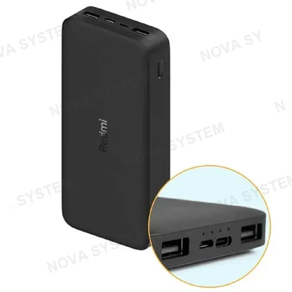 XIAOMI XIAOMI 26922 Cargador de Batería Portable REDMI POWER BANK 20000mAh 18w Carga Rápida Negro