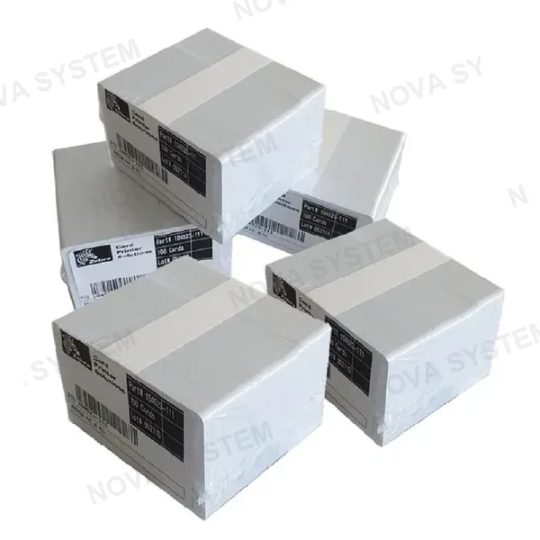 ZEBRA ZEBRA 104523-111/500 Tarjeta PVC CR80 para carnet o fotochek blanco grosor 30mil Pack x 500 unid