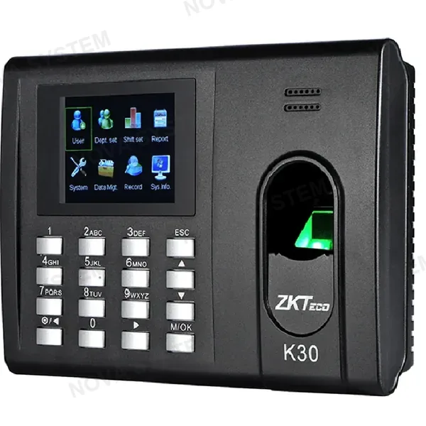 ZKTECO ZKTECO K30 PRO Control de Asistencia y Acceso con Lector de Huella, Tarjeta y PIN. Respaldo de Batería