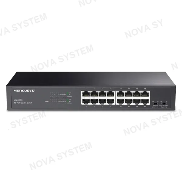 MERCUSYS SWITCH MERCUSYS MS116GS 16PTS GB METAL RACKEABLE