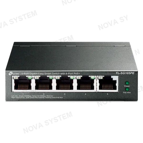 TP-LINK SWITCH TP-LINK SG105PE 5PTS GIGABIT POE