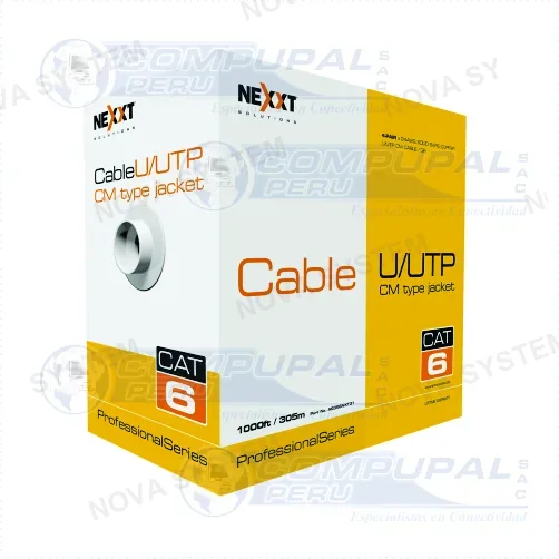 CABLE DE RED NEXXT CAT6 AB356NXT39 U/UTP 24AWG 305...