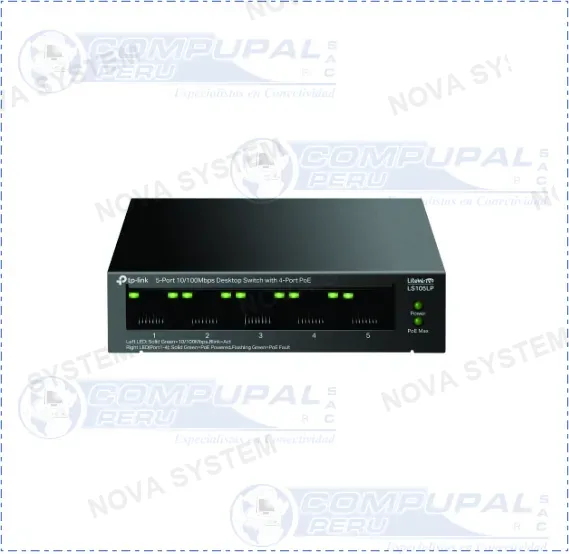 TP-LINK SWITCH TP-LINK LS105LP 4PTS POE + 1PT BASE 100