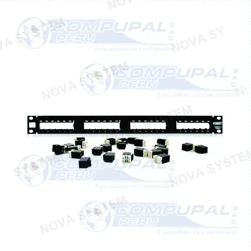HP PATCH PANEL COMMSCOPE CAT6 24PTS CARGADO JACK/NEGR...