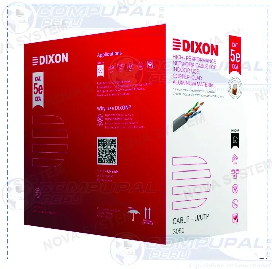 DIXON CABLE DE RED DIXON CAT5 3050 CCA 305MTS INT