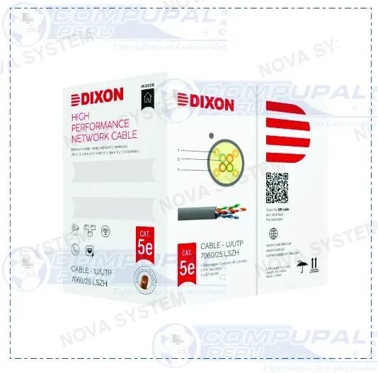 DIXON CABLE DE RED DIXON CAT5 7060 LSZH 305MTS INT
